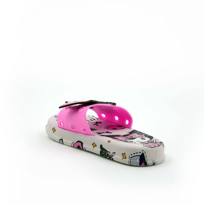 White and Pink Kurumi Flip Flop